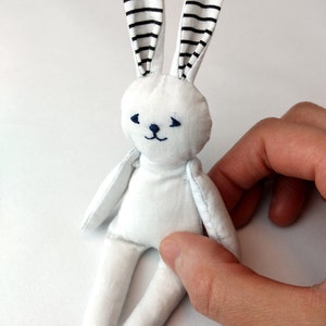 PDF Pattern & Step-By-Step Instructions, Miniature Stuffed Bunny,  Digital PDF Download, Project 001, NO Physical Item Shipped, English Only