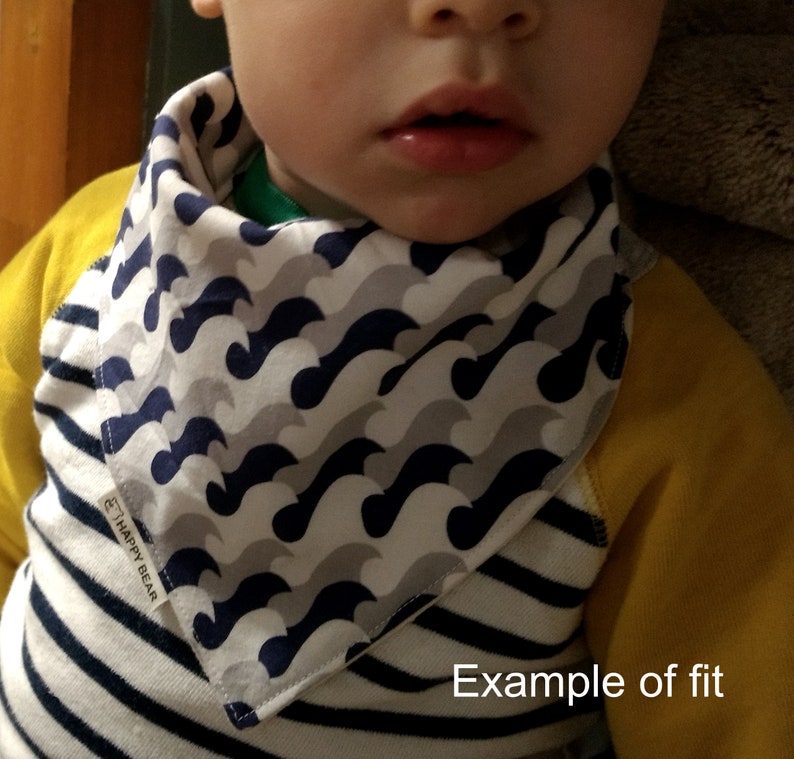 Bandana Bib Leafs Jersey and Interlock Knit Drool Bib Metal Snaps BambooHemp /& Organic Cotton
