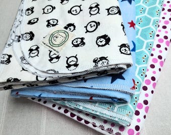 Cotton Receiving Blankets: 40 inch, Cotton Flannel, MADE-TO-ORDER
