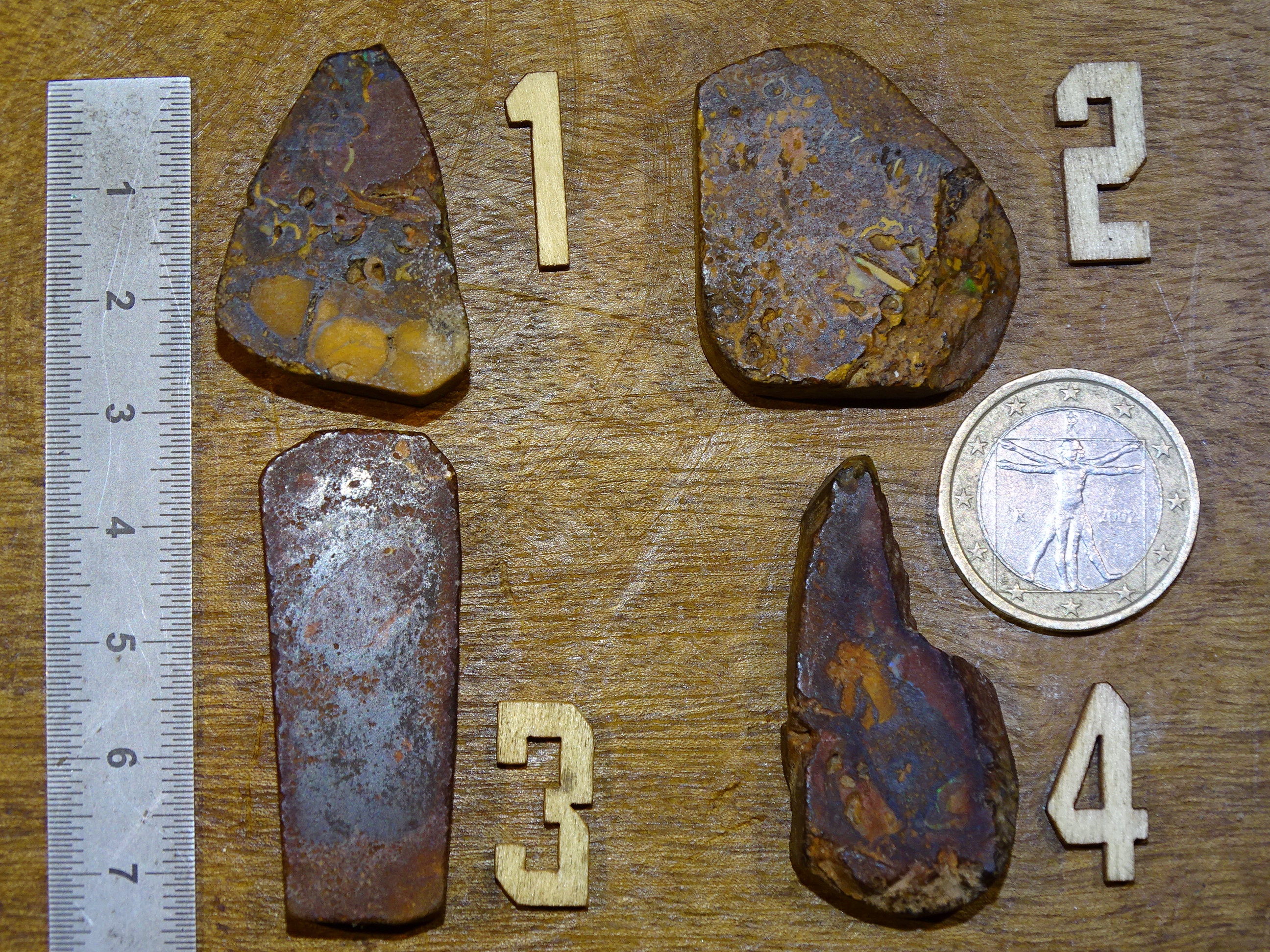 Opale Boulder d'australie Véritable - Naturelle, de 17 à 12 Grammes Les Dimensions Sont sur Photos,