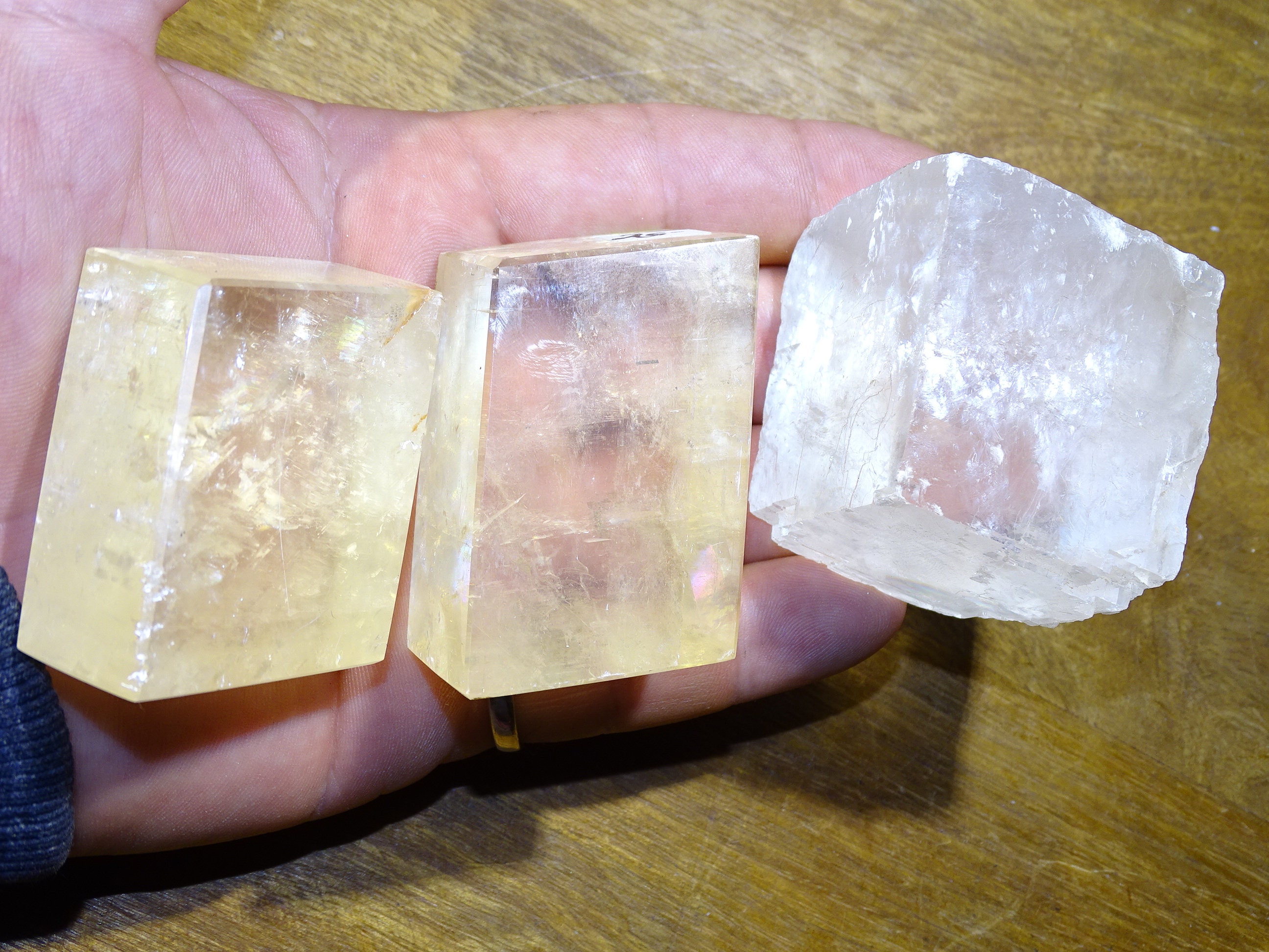 Calcite Optique, Spécimens Naturels, Cristaux Entier Brut, Miel ou Blanc, Pièces Au Choix, Très Bell