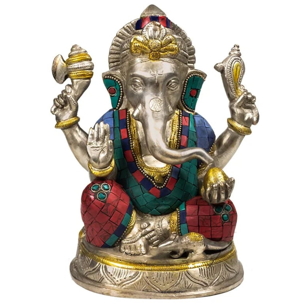 Ganesh de 20 cm Haut, 3, 4 Kg, Très Belles Finitions Détails, Ressentis Incroyable. Une Divinité Hin