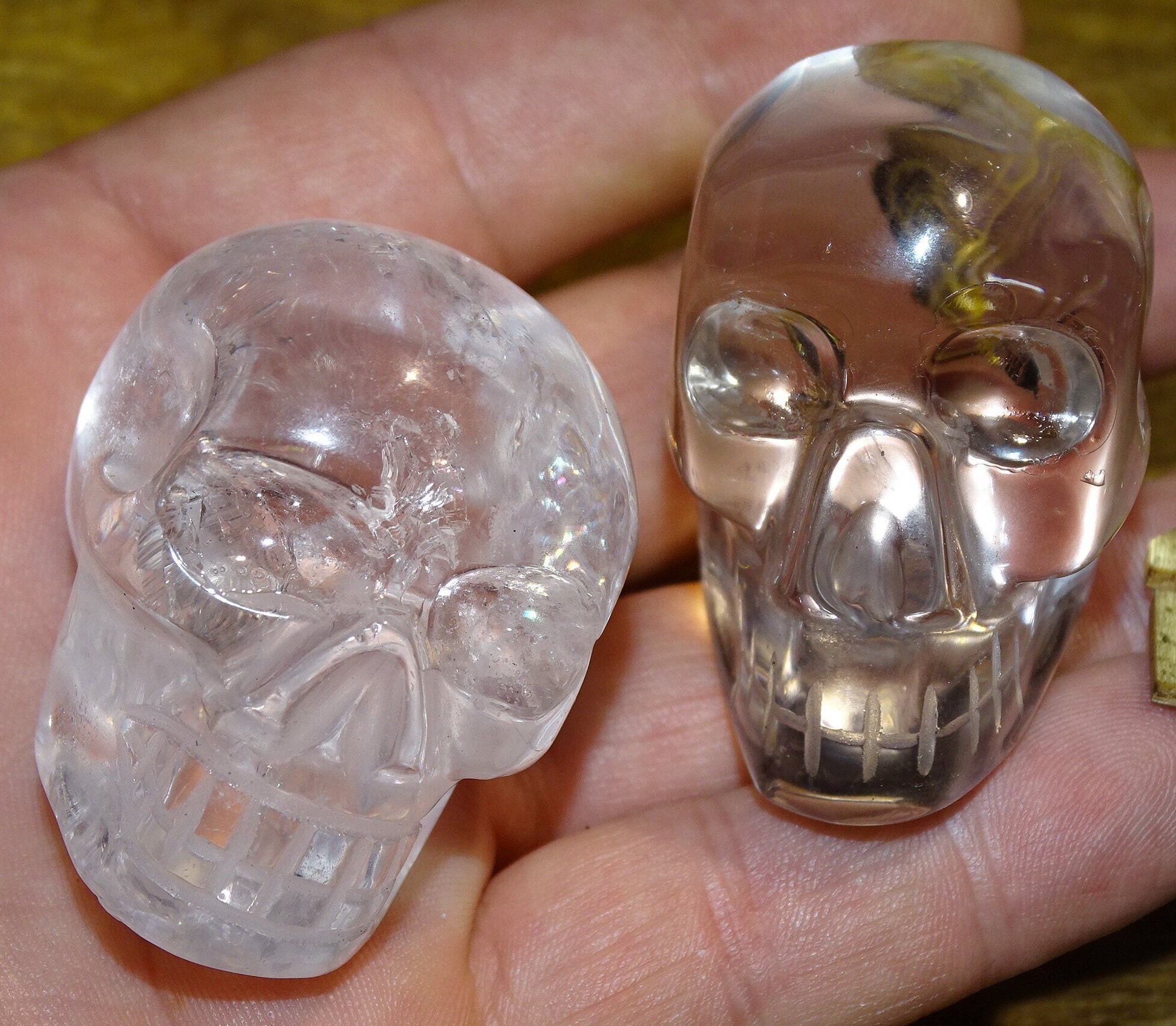 Cranes de Cristal | Quartz, 5x4x4 cm. Symbolise La Connaissance L'univers, Magnifique Qualité, Fait 