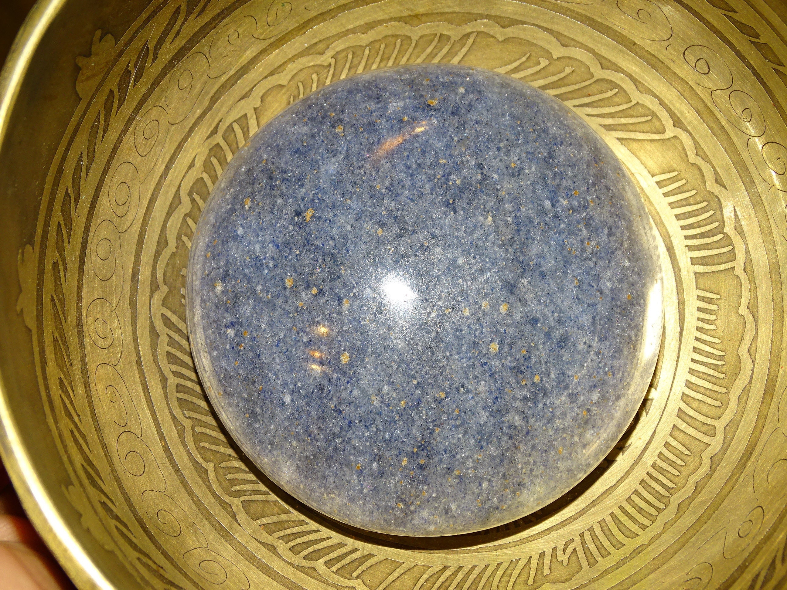 Azurite, Galet Xl, 239 Grammes, 8 X 2, 5 cm, Très Belle Qualité, Magnifique Pièce de Collection, Pou