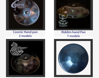 Handpan from Terré, authentic/certified, 65 x 26cm, 25 models to choose from: 2 Shamanic, 7 Riddim, 7 Cosmik, 9 Rav + accessories!!!