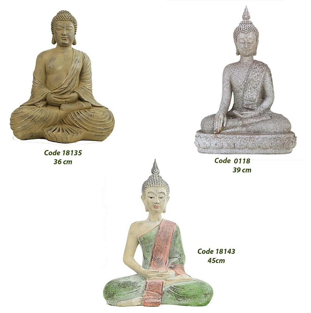 3 Buddhas Xxl Au Choix de 36 à 46 Centimètres, 2 Modèles Thai