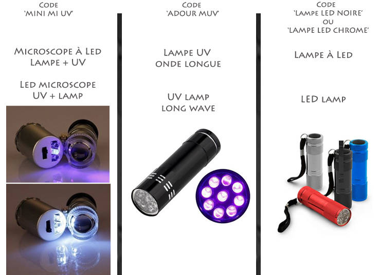 Lampe De Poche UV Alimentée Par Batterie Détecteur De Lumière Noire UV365  Ne - Cdiscount Bricolage