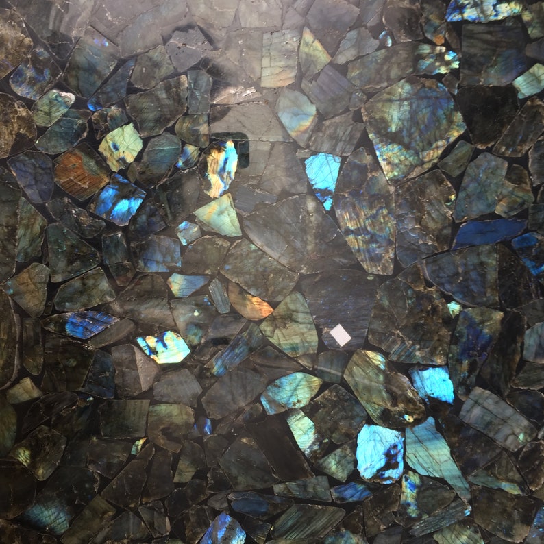 Labradorite Top/table/worktop, AA to AAA Quality, 60 X 60 Centimeters
