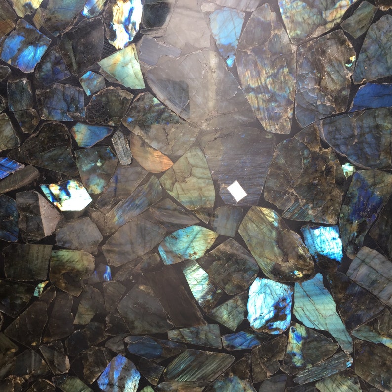 Labradorite Top/table/worktop, AA to AAA Quality, 60 X 60 Centimeters