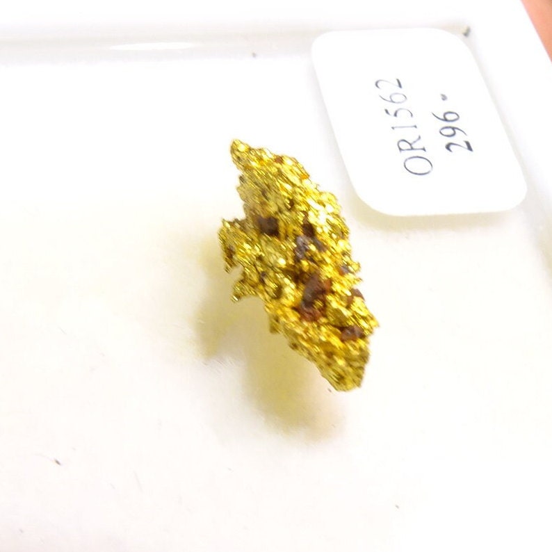 Pépite d'or natif d'Australie, mine Laverton, très pure et très belle brillance, 1,64 grammes, 14 x6 x6 mm ,pour bijoux, collection, expo image 7
