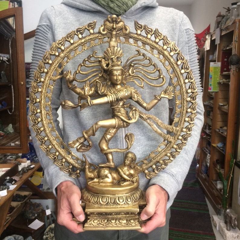 Shiva Nataraj, Statuettes Taille Xxl, de 48 cm, 8800 Grammes en Laiton. Finition Uni ou Bi Couleur. 