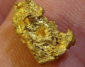 Pépite d'or natif d'Australie, mine "Laverton", très pure et très belle brillance, 2,66 grammes, 13 x9 x7 mm ,pour bijoux, collection, expo