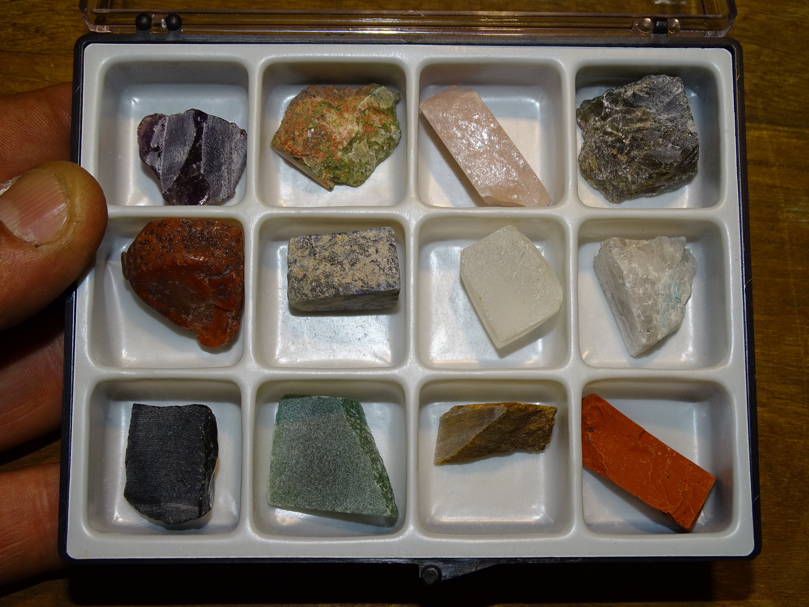 Coffret 3 Minéraux - Cristal de Roche, Améthyste, Pyrite - Cristaux Pierres  Naturelles Collection