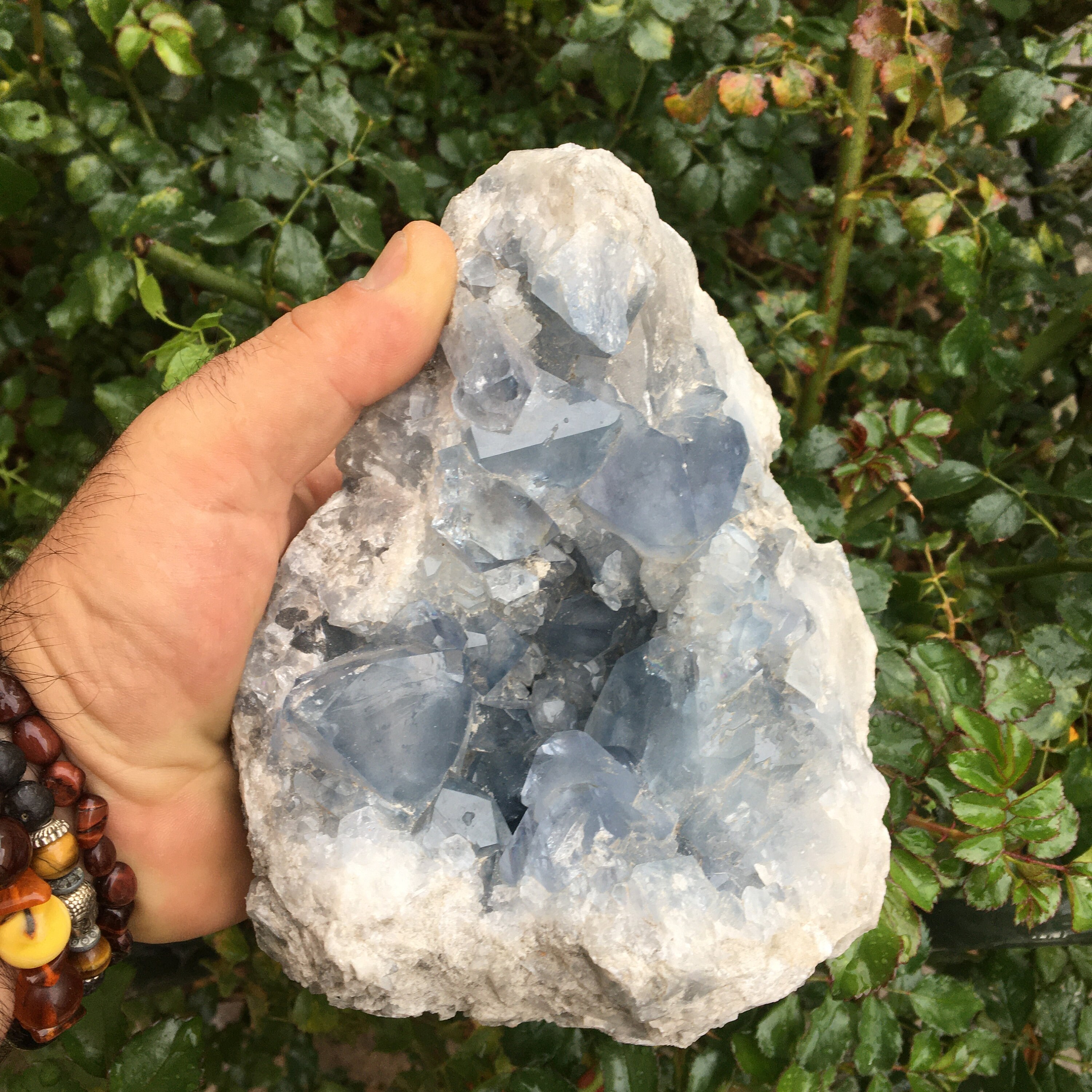 Célestine ou Célestite, Quartz Bleu Magnifique de 3, 313 Grammes, Gros Cristaux Trés Bie Nformés, Be