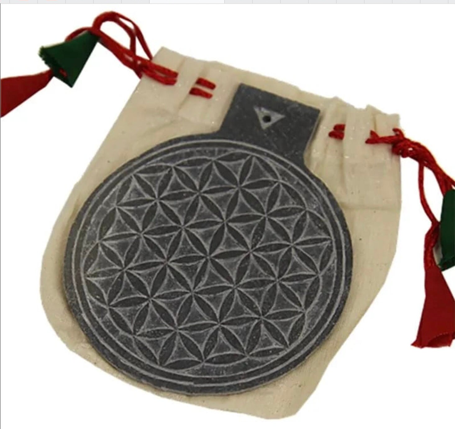 Sélection de Bas Reliefs en Ardoise Pure, avec Gravure La Fleur Vie, 10 ou 20cm, Au Choix Merveille