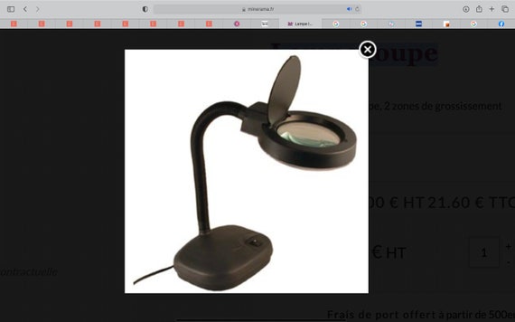 Lampe loupe grossissement x10 sales
