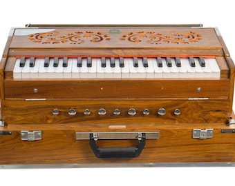 Harmonium Indien 440 hertz "Modèle Deluxe" - Portable, pour gaucher ou droitier, vendu avec housse de transport, magnifique qualité !