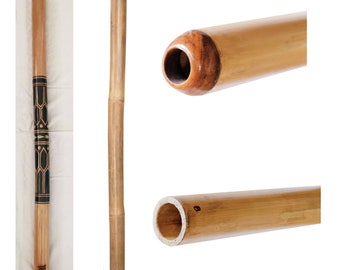 Selection of bamboo didgeridoo, tuned (see photos), from 1.25 to 1.45 m depending on tuning, 900 grams, perfect for beginners or traveling
