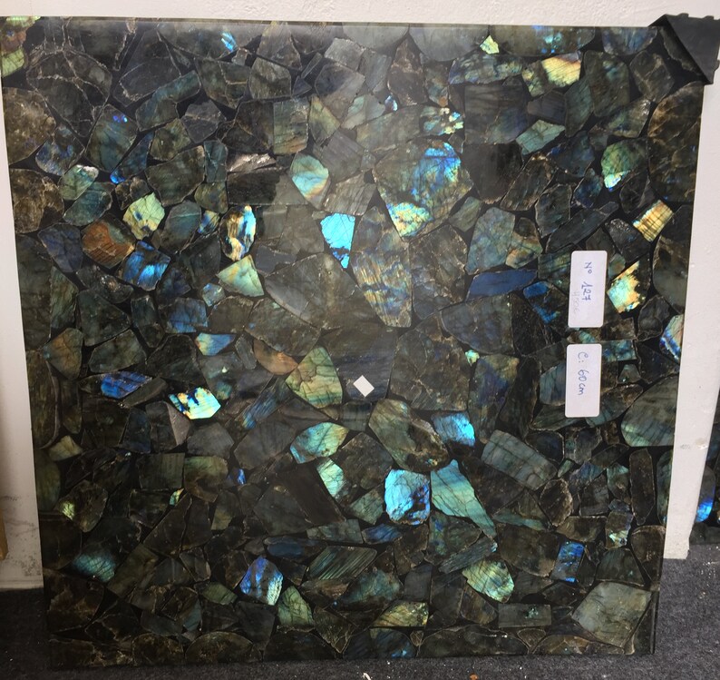 Labradorite Top/table/worktop, AA to AAA Quality, 60 X 60 Centimeters
