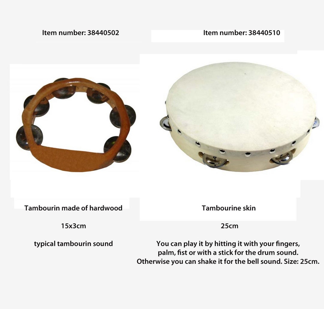 2 Models of Tambourines of 15 or 15 Cm 1 Model With Skins