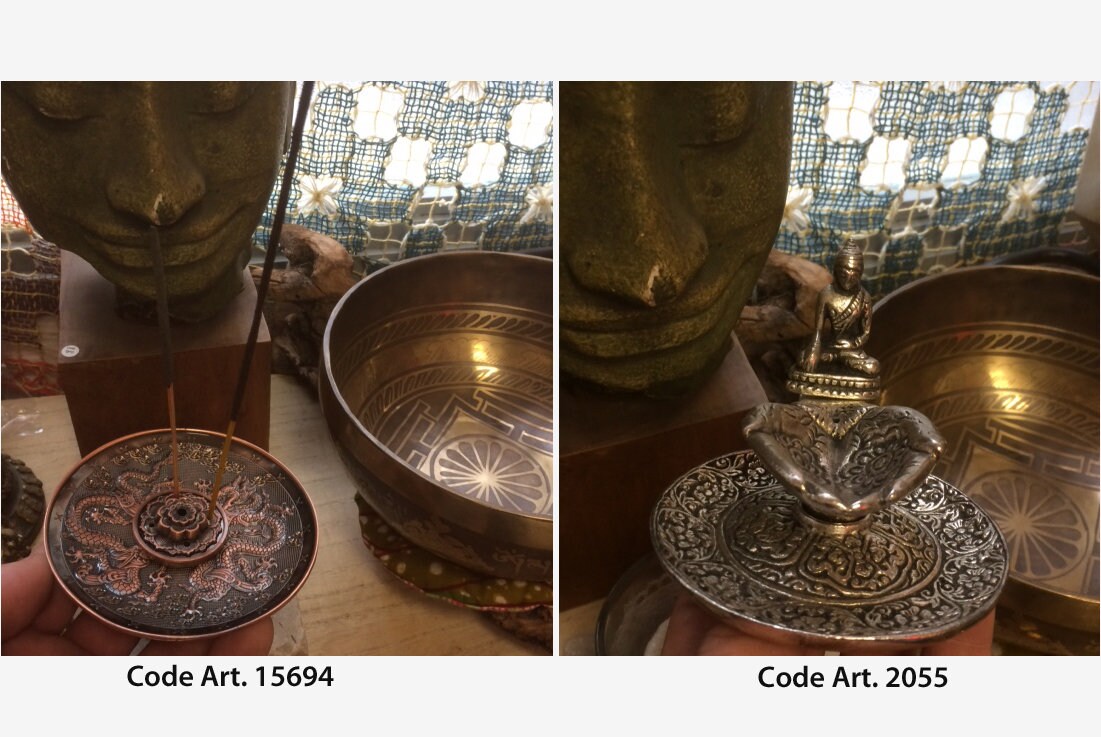 Brûle Encens de Qualité en Cuivre ou Métal, Magnifique Travail Gravure, Finition Extra, 10 X 8 cm 3