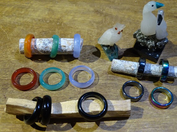 Bague anneau jonc en pierre naturelle new arrivals