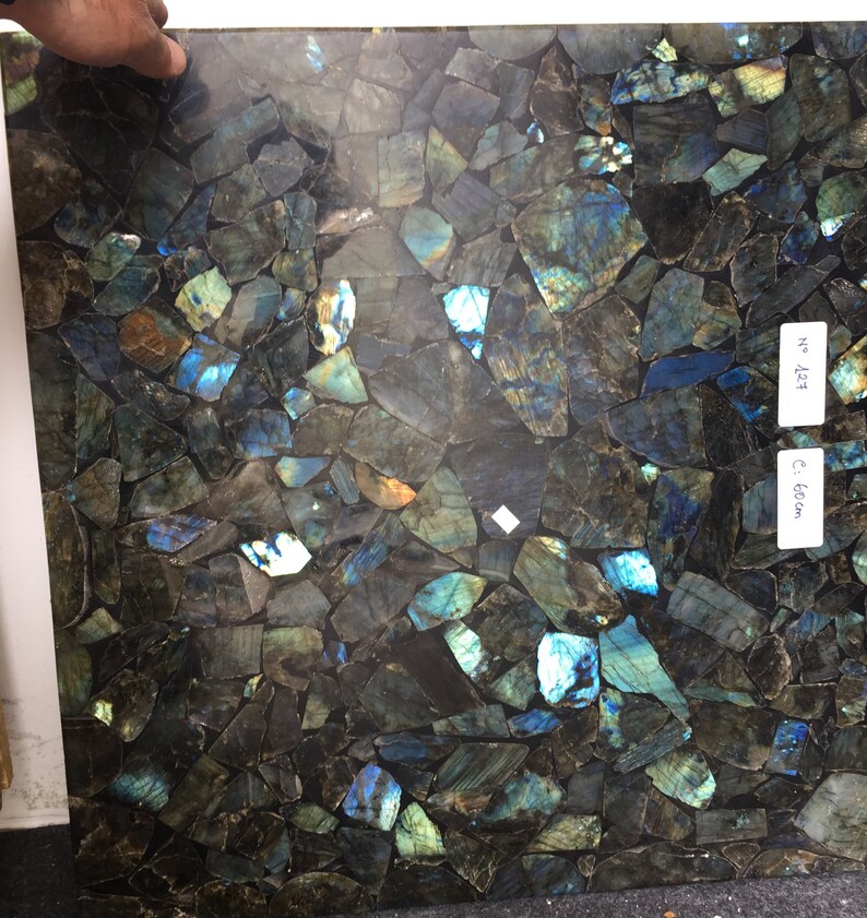 Labradorite Top/table/worktop, AA to AAA Quality, 60 X 60 Centimeters