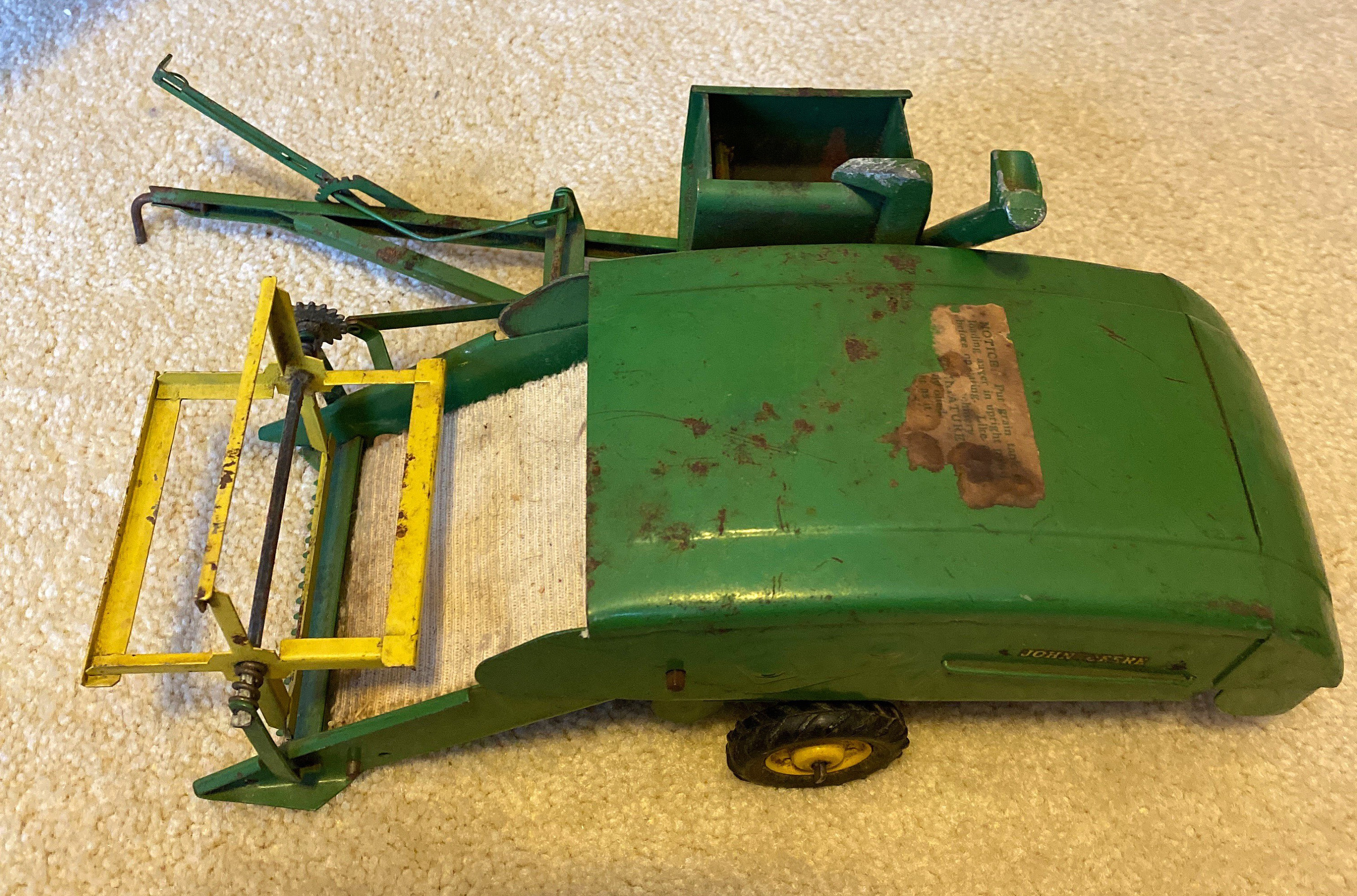 Tracteur John Deere Ertl 1/16 Avec Remorque Et Botteleuse – Jouet Ferme Vintage