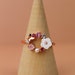 Fashion Creative Butterfly Flowers Crystal Finger Wedding Rings for Women Cute Rose Gold Zircon Glamour Ring Jewelry Girl Gift Cute Popular