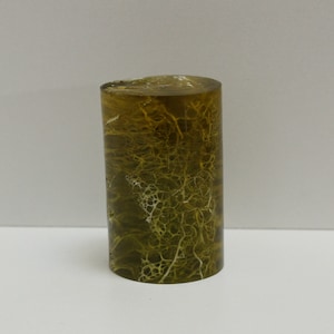 Bottle Stopper Blank, Moss Green resin with embedded fiber