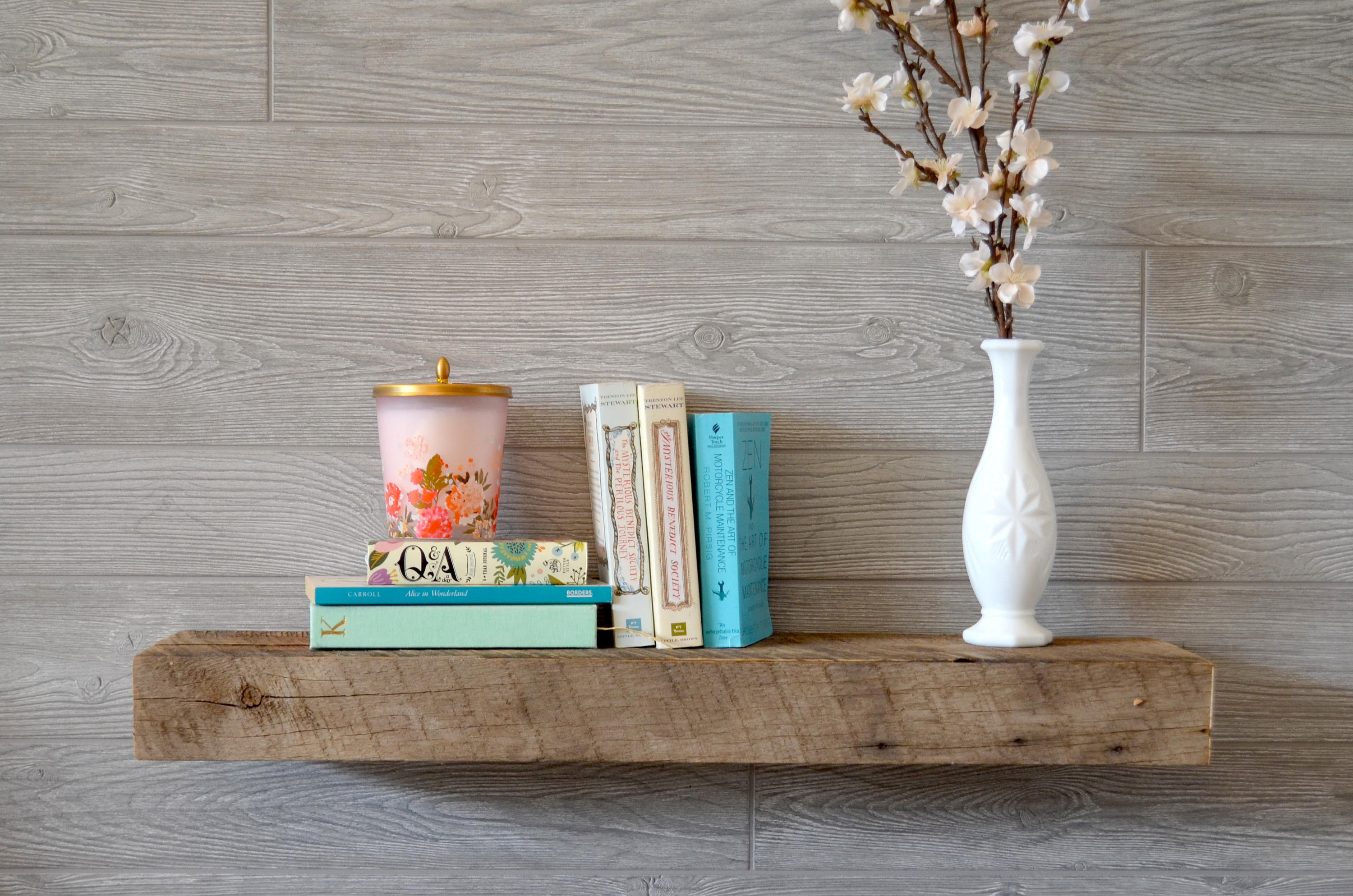 SMALL Rustic Reclaimed Wood Shelves Barnwood Floating Shelf Etsy