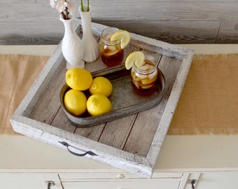 Reclaimed Wood Farmhouse Serving Tray
