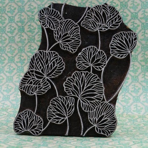 Sello floral; Sello de bloque de impresión de madera india; sello de cerámica; sello tallado a mano; Batik; sello de arcilla; sello textil