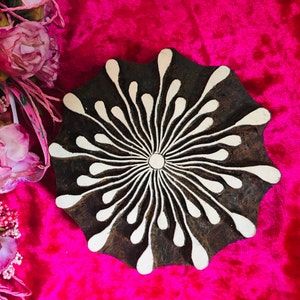 Timbro in legno floreale; timbro in ceramica; blocco per stampa su legno; timbro indiano; timbro per sapone; blocco per stampa tessile
