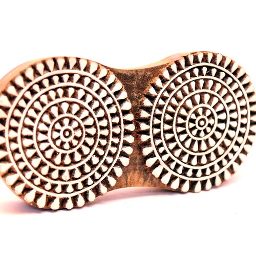 Floral Stamp Hand Carved Indian Wooden Stamp Wood Block Etsy