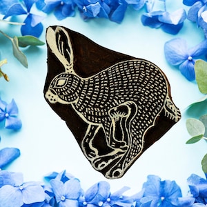 Boerderijdier; houten drukblok; aardewerk stempel; blokdruk stempel; kleistempel; Indiase stempel; handgesneden stempel; batikstempel