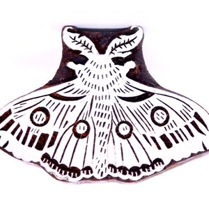 Timbro in legno di falena; Timbro in legno intagliato a mano indiano; blocco di stampa in legno; Timbro in ceramica; timbro di argilla
