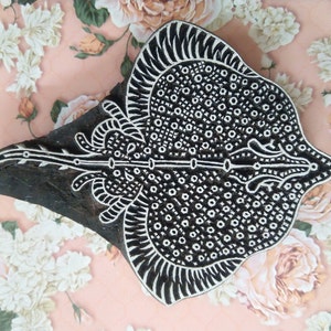 Stingray: timbro indiano in legno intagliato a mano; Blocchi da stampa tessili; Timbro in ceramica; Timbro in argilla
