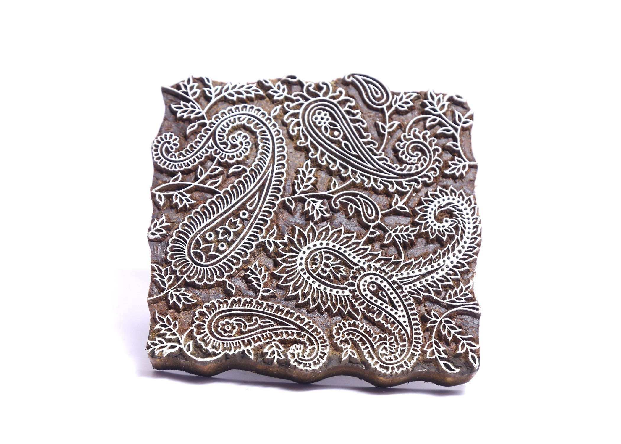 Intricate Carving Paisley Wooden Block Printing Stamp – DesiCrafts