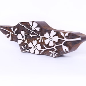 Floral Stamp; Hand Carved Indian Wooden Stamp; Wood Block; Textile Stamp; stamp for pottery; batik stamp