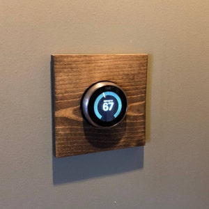 Nest Thermostat Wooden Wall Plate - Plain