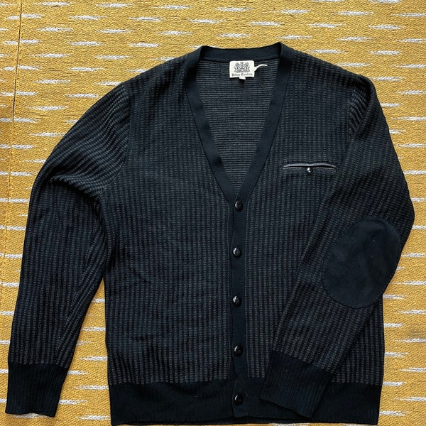 Mens Cardigan Sweater With Elbow Patches Etsy