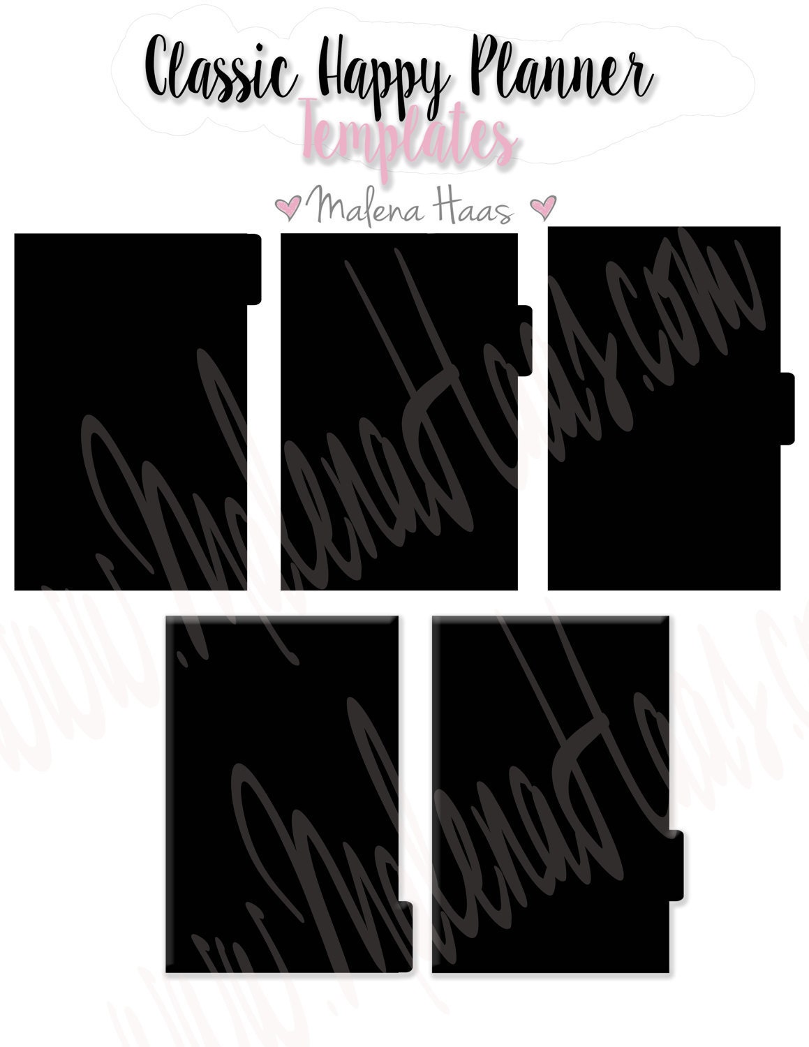 Tabbed Divider Template For Your Classic Happy Planner Can Etsy
