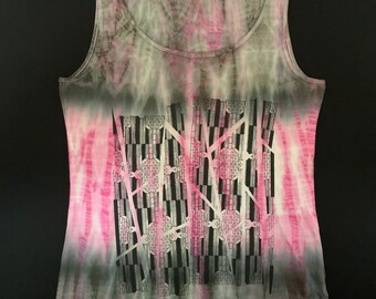 Singlet Ewe screen print & 2 tie dye baths