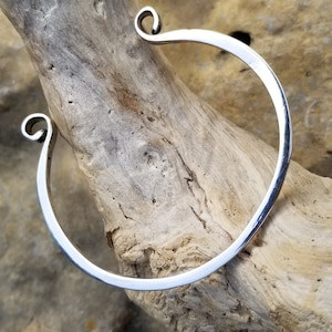 Organic Hand Forged Sterling Silver Cuff Bracelet