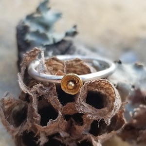 Little Gold Flower Stackable Ring