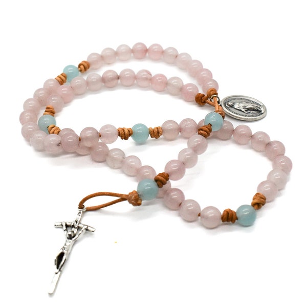Leather Cord Rosary Etsy