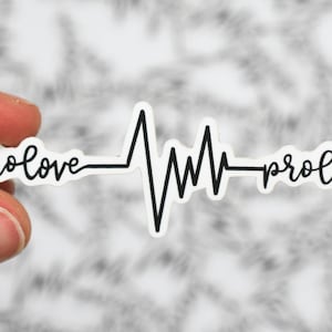 Pro Life Pro Love Heartbeat — Vinyl Sticker
