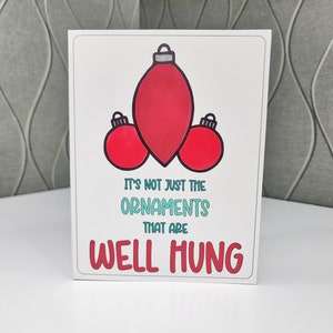 Adult Christmas Card, Naughty Christmas Card, Adult Greeting Card, Adult Cards, Christmas Card Funny, Dirty Cards, Well Hung image 1