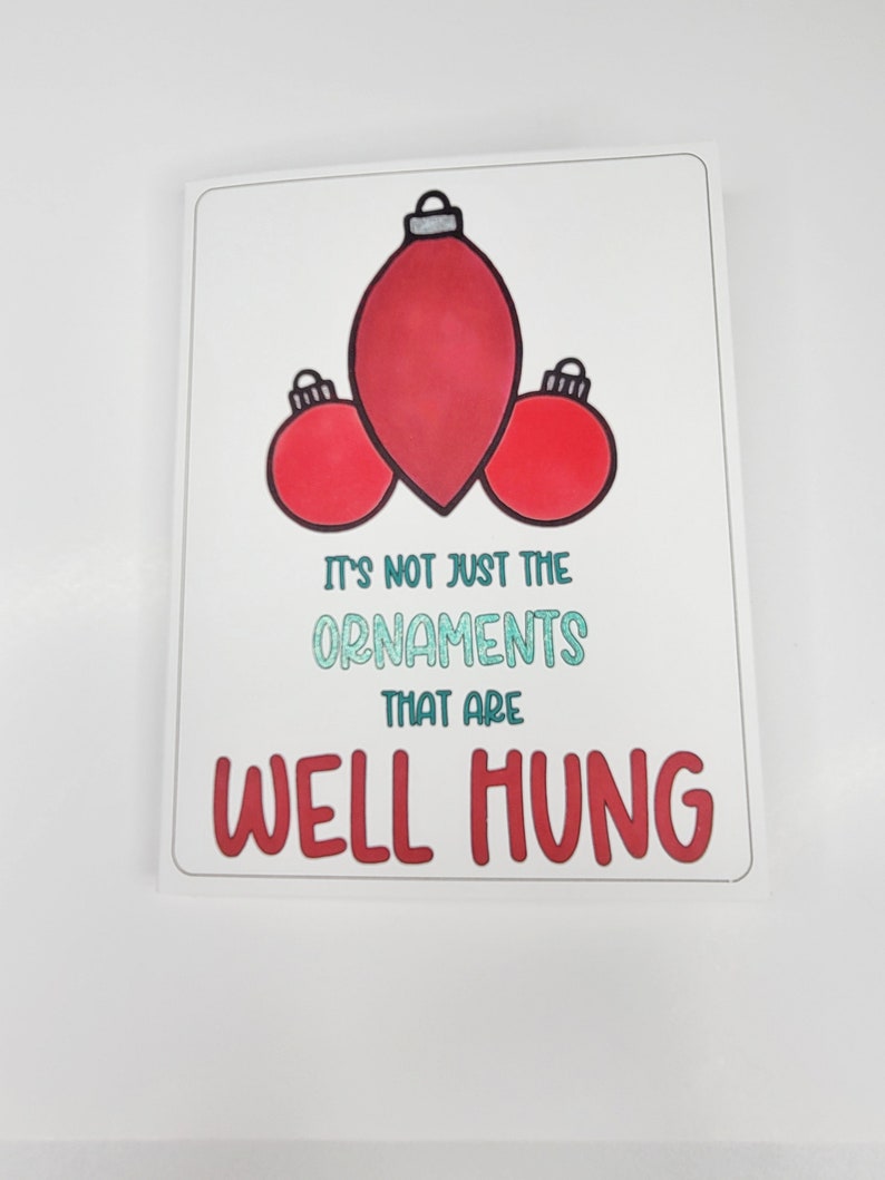 Adult Christmas Card, Naughty Christmas Card, Adult Greeting Card, Adult Cards, Christmas Card Funny, Dirty Cards, Well Hung image 5